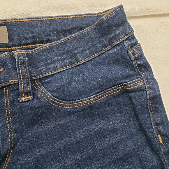 Banana Republic Dark Wash Blue Jeans Size 28/6 Skinny Leg Low Rise Stretch Y2K - Picture 6 of 16